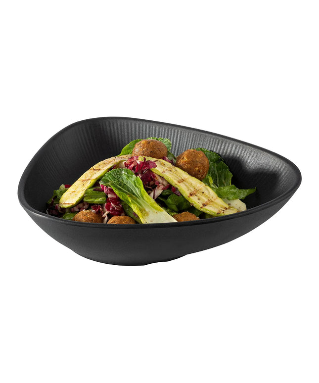 GGM Gastro (6 pcs) Bowl - NERO - Melamine - 0.8L - 280x220mm - Depth: 70mm - Black