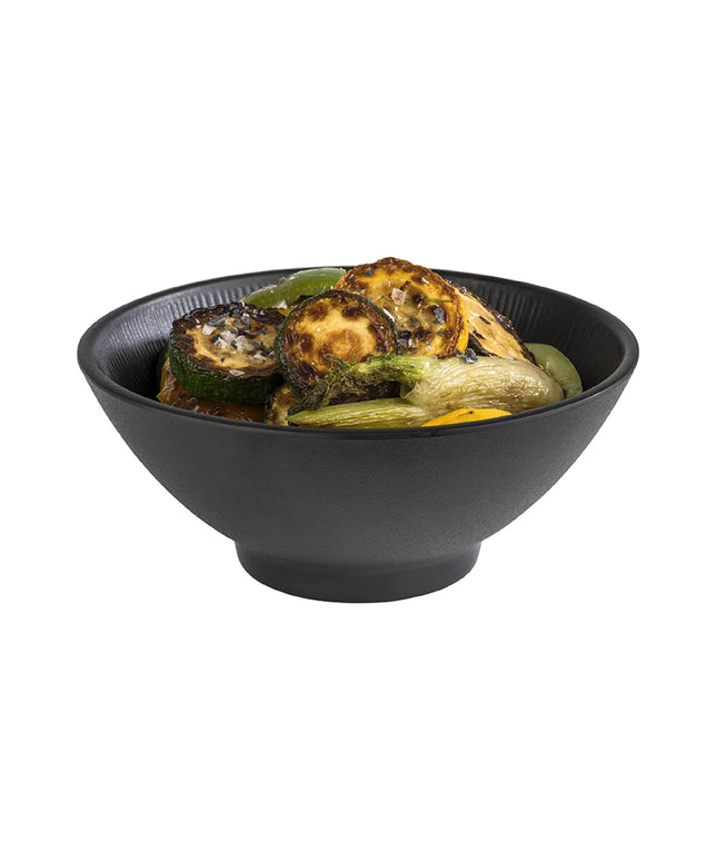 GGM Gastro (6 pcs) Bowl - NERO - Melamine - 0.9L - square - 190x190mm - Depth: 80mm - Black