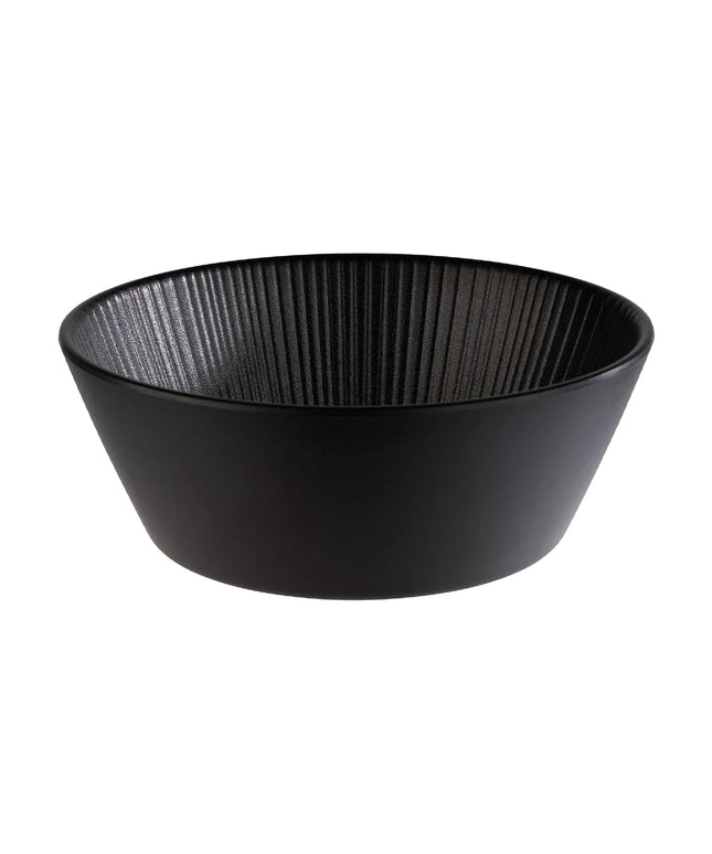 GGM Gastro (6 pcs) Bowl - NERO - Melamine - 1.2L - square - 205x205mm - Depth: 75mm - Black