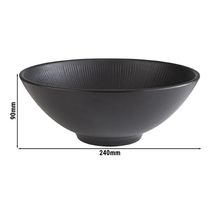 GGM Gastro (6 pcs) Bowl - NERO - Melamine - 1.7L - round - Ø 240mm - Black