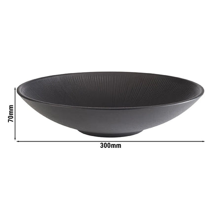 GGM Gastro (6 pcs) Bowl - NERO - Melamine - 2.2L - square - 300x300mm - Depth: 70mm - Black