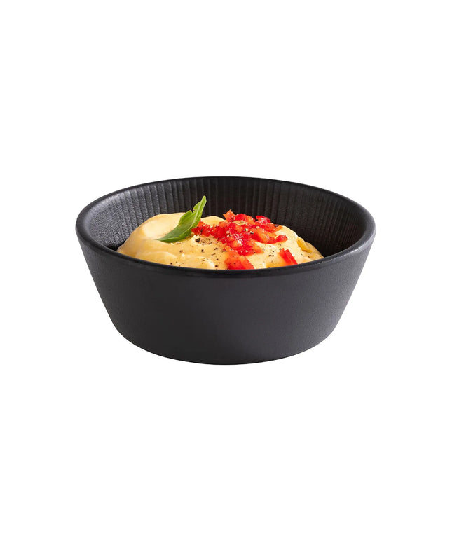 GGM Gastro (6 pcs) Bowl - NERO - Melamine - 250ml - square - 125x125mm - Depth: 45mm - Black