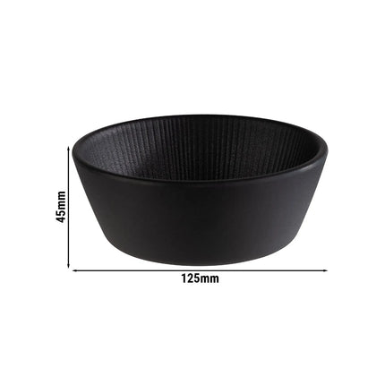 GGM Gastro (6 pcs) Bowl - NERO - Melamine - 250ml - square - 125x125mm - Depth: 45mm - Black