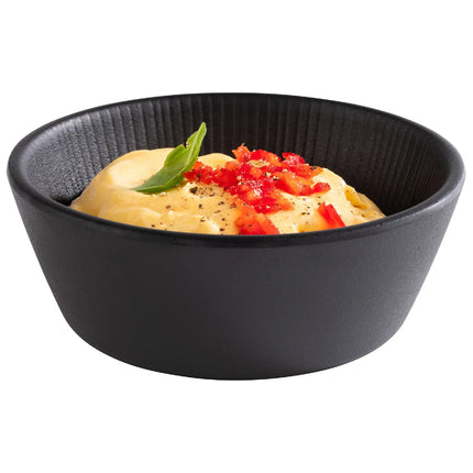 GGM Gastro (6 pcs) Bowl - NERO - Melamine - 250ml - square - 125x125mm - Depth: 45mm - Black