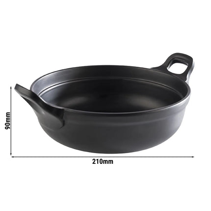 GGM Gastro (6 pcs) Bowl - PADELLA - Melamine - 1.5L - square - 210x210mm - Depth: 90mm - Black