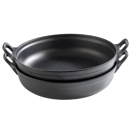 GGM Gastro (6 pcs) Bowl - PADELLA - Melamine - 3L - with carry handles - 280x280mm - Depth: 90mm - Black