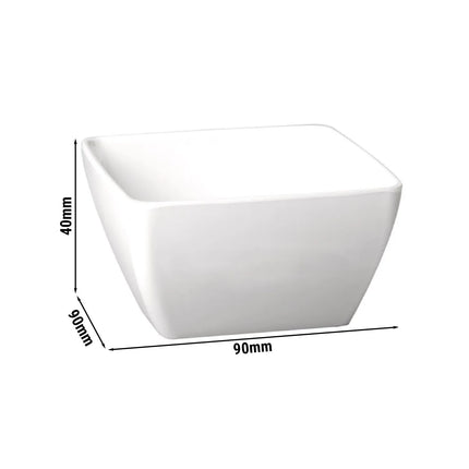 GGM Gastro (6 pcs) Bowl - PURE - Melamine - 0.14L - square - 90x90mm - Depth: 40mm - White