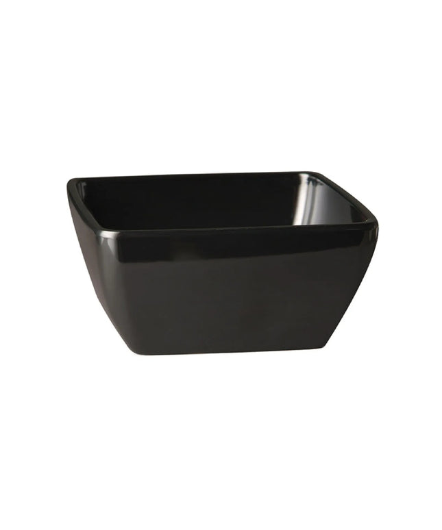 GGM Gastro (6 pcs) Bowl - PURE - Melamine - 0.40L - square - 125x125mm - Depth: 60mm - Black