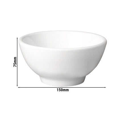 GGM Gastro (6 pcs) Bowl - PURE - Melamine - 0.45L - 150x150mm - Depth: 75mm - White