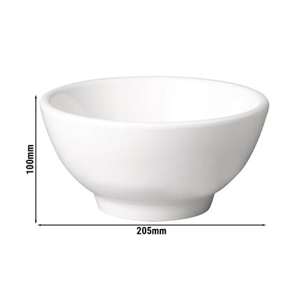 GGM Gastro (6 pcs) Bowl - PURE - Melamine - 1.25L - round - Ø 205mm - Depth: 100mm - White