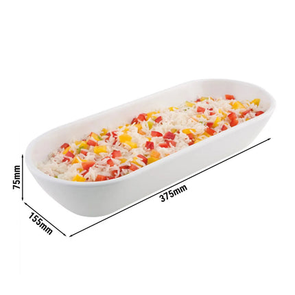 GGM Gastro (6 pcs) Bowl - PURE - Melamine - 1.5L - 375x155mm - Depth: 75mm - White