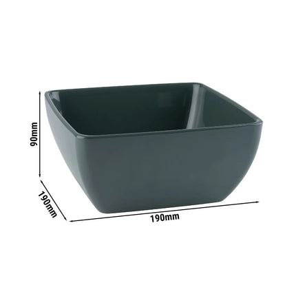 GGM Gastro (6 pcs) Bowl - PURE - Melamine - 1.5L - square - 190x190mm - Depth: 90mm - Green