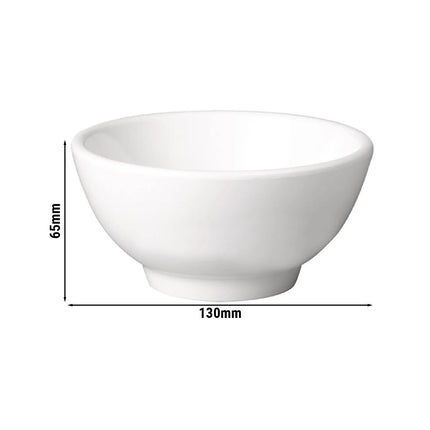 GGM Gastro (6 pcs) Bowl - PURE - Melamine - 300ml - Ø 130mm - 130x130mm - Depth: 65mm - White