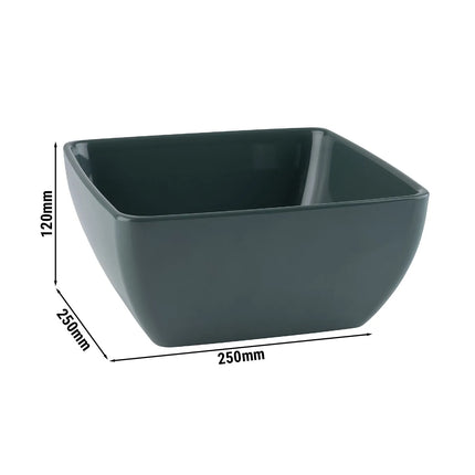 GGM Gastro (6 pcs) Bowl - PURE - Melamine - 3.8L - square - 250x250mm - Depth: 120mm - Green