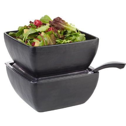 GGM Gastro (6 pcs) Bowl - SLATE - Melamine - 1.5L - square - 190x190mm - Depth: 90mm - Black