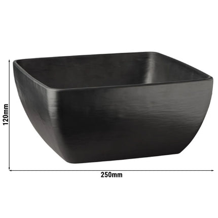 GGM Gastro (6 pcs) Bowl - SLATE - Melamine - 3.8L - square - 250x250mm - Black