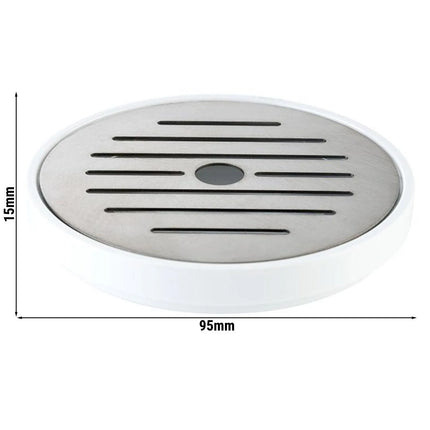 GGM Gastro (6 pcs) Bowl - Stainless Steel & Melamine - 2-piece set - Ø 90mm - 95x95mm - Depth: 15mm - White
