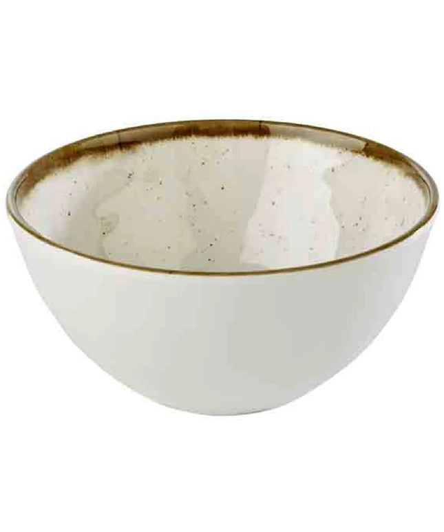 GGM Gastro (6 pcs) Bowl - STONE ART - Melamine - 0.6L - square - 150x150mm - Depth: 75mm - White/Brown