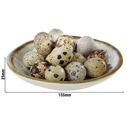GGM Gastro (6 pcs) Bowl - STONE ART - Melamine - 150ml - square - 155x155mm - Depth: 25mm - White/Brown