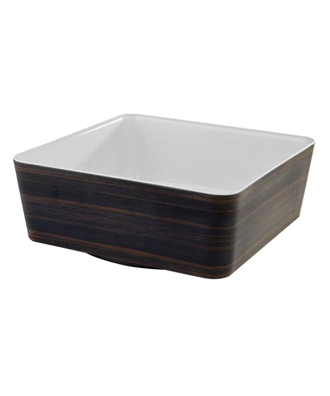 GGM Gastro (6 pcs) Bowl - UNIVERSAL - Melamine - 3.5L - square - 240x240mm - Depth: 90mm - Brown