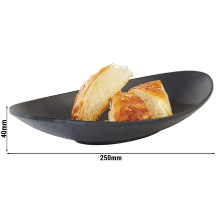 GGM Gastro (6 pcs) Bowl - ZEN - Melamine - 0.25L - 250x135mm - Depth: 40mm - Black