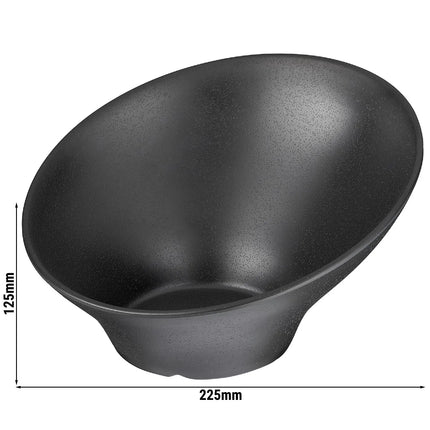 GGM Gastro (6 pcs) Bowl - ZEN - Melamine - 0.8L - 225x225mm - Depth: 125mm - Black