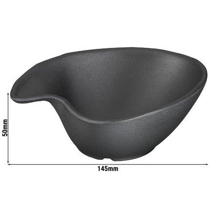 GGM Gastro (6 pcs) Bowl - ZEN - Melamine - 200ml - 145x125mm - Depth: 50mm - Black