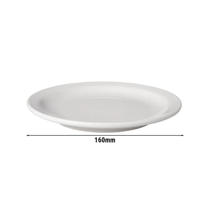 GGM Gastro (6 pcs) BUDGETLINE | Canapé Plate - flat - Porcelain - Ø160mm - White