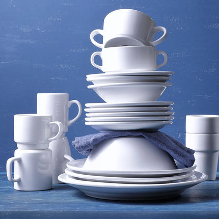 GGM Gastro (6 pcs) BUDGETLINE | Deep Plate - Porcelain - Ø215mm - White
