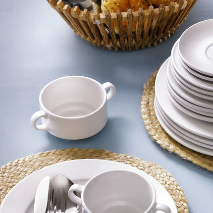 GGM Gastro (6 pcs) BUDGETLINE - Handled Soup Cup - Mammoet - 300 ml - White