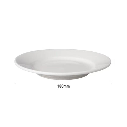GGM Gastro (6 pcs) BUDGETLINE | Plate - flat - Porcelain - Ø180mm - White
