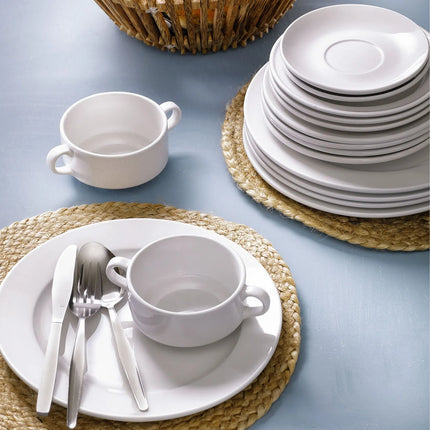 GGM Gastro (6 pcs) BUDGETLINE | Plate - flat - Porcelain - Ø180mm - White