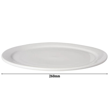 GGM Gastro (6 pcs) BUDGETLINE | Plate - flat - Porcelain - Ø260mm - White