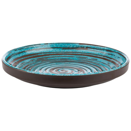 GGM Gastro (6 pcs) CANCUN | Canapé Plate - Melamine - Ø180mm - Blue/Brown
