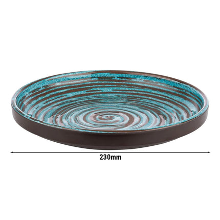 GGM Gastro (6 pcs) CANCUN | Plate - Melamine - Ø230mm - Blue/Brown