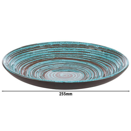 GGM Gastro (6 pcs) CANCUN | Plate - Melamine - Ø255mm - Blue/Brown
