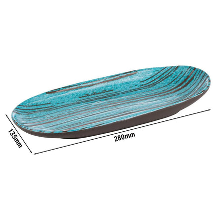 GGM Gastro (6 pcs) CANCUN | Platter - Melamine - 280x135mm - Blue/Brown