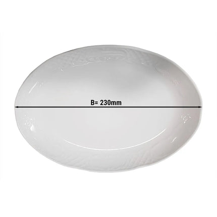GGM Gastro (6 pcs) CLASSICO | Platter - oval - Porcelain - 230x130mm - White