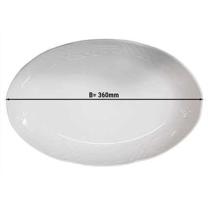 GGM Gastro (6 pcs) CLASSICO | Platter - oval - Porcelain - 360x185mm - White