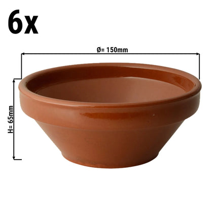 GGM Gastro (6 pcs) CLASSICO - Tapas Bowl - Ø 150mm - 300 ml - Brown
