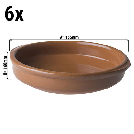 GGM Gastro (6 pcs) CLASSICO - Tapas Oven Dish - Ø 140mm - Brown