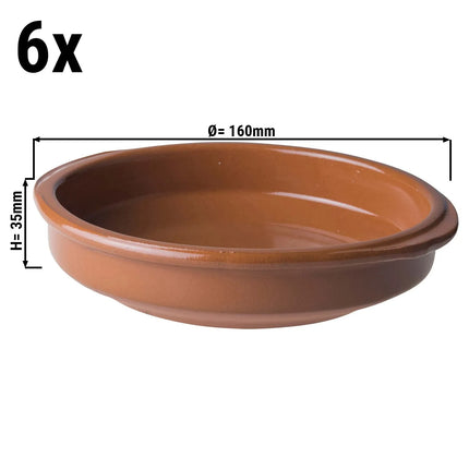 GGM Gastro (6 pcs) CLASSICO - Tapas Oven Dish - Ø160mm - Brown