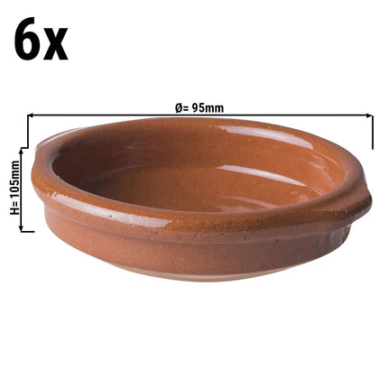 GGM Gastro (6 pcs) CLASSICO - Tapas Oven Dish - Ø 80mm - Brown