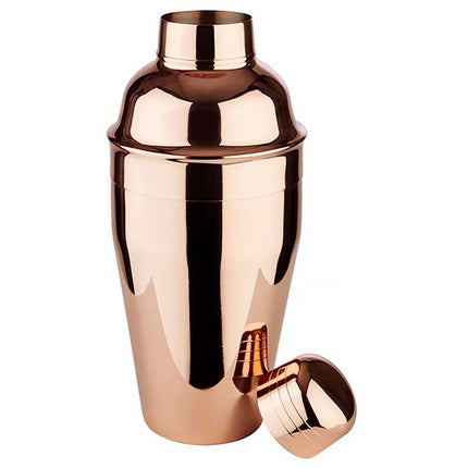 GGM Gastro (6 pcs) Cobbler Cocktail Shaker - 3-piece set - Copper - 0.5L