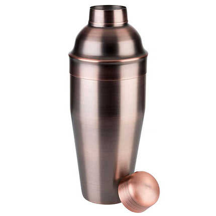 GGM Gastro (6 pcs) Cobbler Cocktail Shaker - 3-piece set - Copper finish - 0.70L