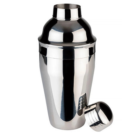 GGM Gastro (6 pcs) Cobbler Cocktail Shaker - 3-piece set - Stainless steel - 0.5L