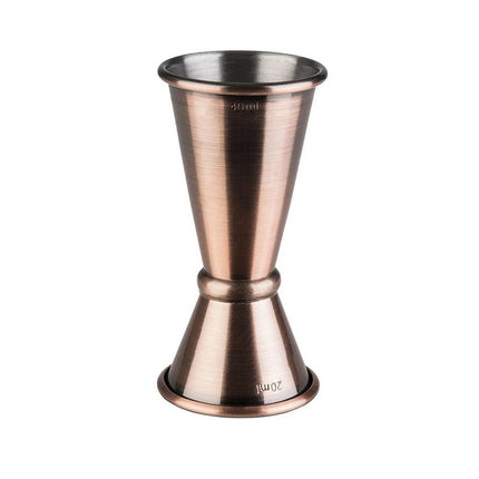 GGM Gastro (6 pcs) Cocktail Jigger - Stainless Steel - 20ml & 40ml - with internal fill lines 10ml & 30ml - CE marked