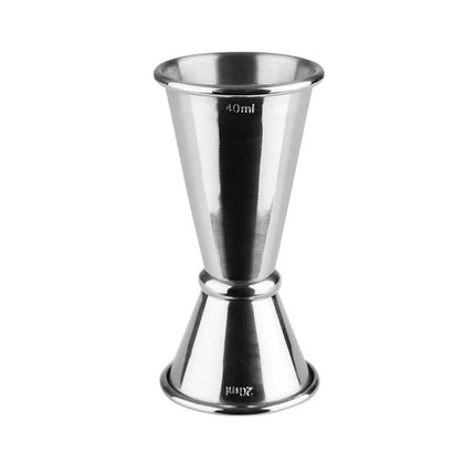 GGM Gastro (6 pcs) Cocktail Jigger - Stainless Steel - 20ml & 40ml - with internal fill lines 10ml & 30ml - CE marked