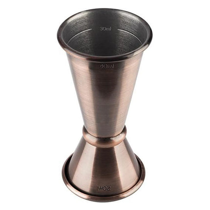 GGM Gastro (6 pcs) Cocktail Jigger - Stainless Steel - 20ml & 40ml - with internal fill lines 10ml & 30ml - CE marked