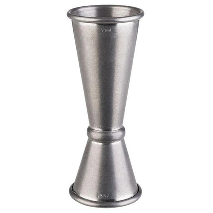 GGM Gastro (6 pcs) Cocktail Jigger - Stainless Steel - 25ml & 50ml - with internal fill lines 15ml & 35ml - CE marked